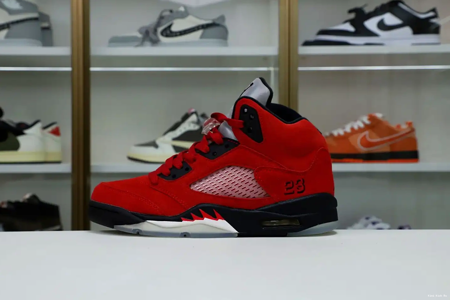 RETRO JORDAN Kimikick RAGING BULL RED 5 SUEDE AIR 0417